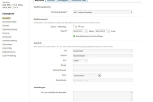  Schnell, papierlos und transparent: Komfortable Suchfunktionen erleichtern das Ausfüllen der BaustellenmeldungFoto: Güteschutz Kanalbau 
