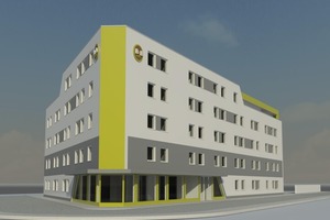  Bild 1: Ein aktuelles Bauprojekt, ein B&amp;B-Hotel in Heilbronn, diente dazu, den Mitarbeitern die Vorteile des digitalen Planens und Bauens mit iTWO umfassend zu veranschaulichen 