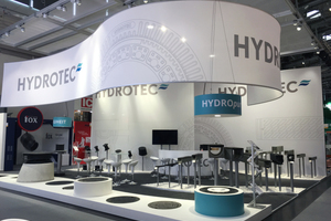  Das norddeutsche Unternehmen Hydrotec hat bereits im Vorfeld der IFAT seine Unternehmensoptik samt Logo unübersehbar modernisiert. 