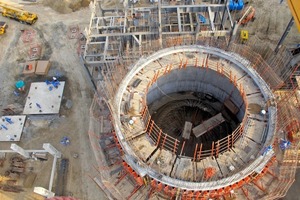  Einblick in den Turm von oben. Die TTR kann auf den Zentimeter genau an den erforderlichen Radius angepasst werden 