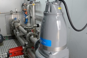  Die Schmutzwasserpumpe NT 3153 der Xylem-Marke Flygt transportiert den Schlamm durch einen Ejektor, bei dem Ozon zugesetzt wird. 