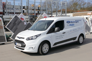  Der Testwagen: Der Ford Transit Connect mit langem Radstand wird angetrieben von einem 1,6-Liter-TDCI-Turbodiesel mit 70 kW 