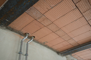  Die eingebauten Ziegelgeschossdecken bieten wesentlich verbesserten Schallschutz.  