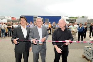  Am Freitag, 01. Juli 2011, wurde nach nur 4-monatiger Umbauzeit das neue Birco Logistikzentrum im Industriegebiet Sinzheim offiziell eingeweiht – v.l.n.r.: Christian Merkel, Geschäftsführer / Mitgesellschafter, Frank Wagner, Geschäftsführender Gesellschafter, Jürgen Black, Leiter Einkauf/ Logistik 