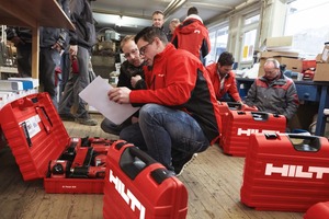  Gemeinsam mit den Hilti Experten wird die optimale Geräteflotte für das Unternehmen zusammengestellt. 