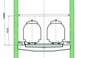  6 Tunnel Zone Cargo (KW11) Querschnitt Cut und Cover Bereich 