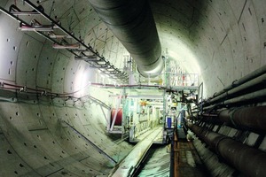  3 Der Tunnel wird im Schildvortriebsverfahren ausgehöhlt und mit einer Tübbing-Innenschale ausgekleidetFoto: Lafarge Zement GmbH 