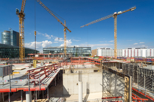  Mit dem Bürogebäude NOVE wird jetzt auch die letzte Baulücke im neuen Münchner Stadtquartier Arnulfpark geschlossen. 