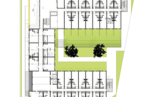  rechts: Ein rundes Konzept: 105 Apartments auf vier Geschossen mit gemeinsamem Innenhof, Lobby, Besprechungs- und Freizeiträumen und Tiefgarage. 