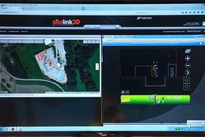  Die Software SiteLink zur Überwachung und Steuerung der Baustelle schafft Transparenz für alle Beteiligten. 