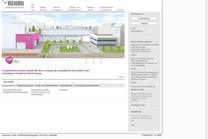  Die Startseite des Geschäftsfeldes Bau des Polymerspezialisten Rehau präsentiert sich in neuem Gewand und rückt das Kernthema Energieeffizienz verstärkt in den VordergrundFoto: Rehau 