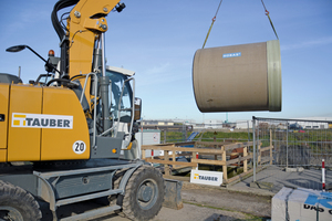  Materialbeschickung der Baustelle. 