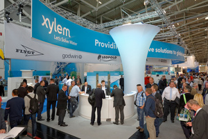  Sehr gut besucht war der Xylem-Stand auf der IFAT 2014, zahlreiche neue Kontakte wurden geknüpft.  