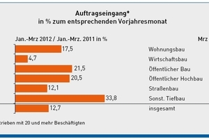  Auftragseingang zum Vorjahresmonat, März 2012 