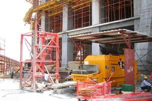  Der Einsatzort der Betonpumen am Al Hamra Tower 