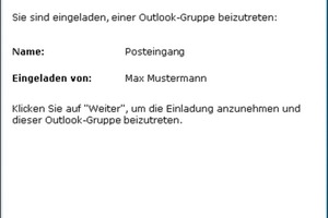  2 Einladung zu einer Outlook-Gruppe 