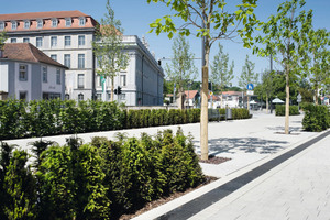  Bis zu 60 m breit ist die Promenade in Ansbach. 