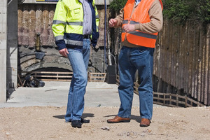  Andreas Decker, technischer Projektleiter bei Züblin (links) und Manfred Meise, Geschäftsführer mmi consult (rechts) 