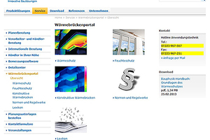  Screenshots des neuen Wärmebrückenportals 