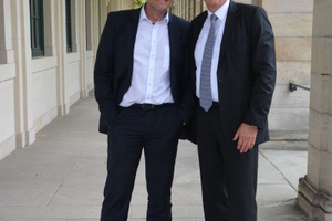  Rüdiger Lugert (Vorsitzender FV WDVS) und Christoph Dorn (Vorsitzender IWM) freuen sich über die gelungene Fusion beider Verbände (v.l.n.r.);  