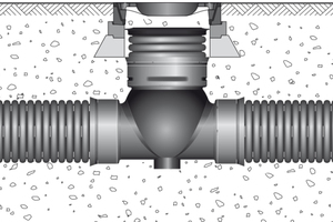  Der neue Strabu-control 600 ergänzt als Spül- und Kontrollschacht DN 600 die Schachtfamilie der Fränkischen Rohrwerke 