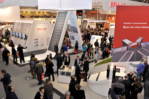  Die BAU 2013, Weltleitmesse für Architektur, Materialien, Systeme, findet vom 14. bis 19. Januar 2013 auf dem Gelände der Neuen Messe München statt 