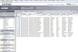  Übersicht der Bieterliste im Ausschreibungsmanagement Abbildung: think project! 