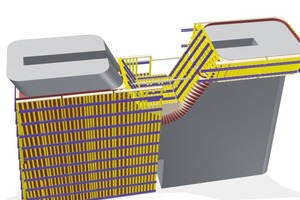  Ein detailliertes 3D-Modell bildete die Basis für die Planung der Sonderschalung aus dem Baukasten der Trägerschalung Top 50 