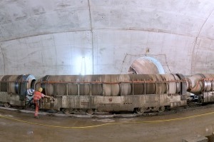  Leistungsstarker vollhydraulischer Doka-Tunnelschalwagen für die beiden Verzweigungsbauwerke im Abschnitt Erstfeld des Gotthard-Basistunnels 