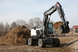  Größter Terex-Mobilbagger ist nach dem Verkauf der Atlas-Baggersparte der 11 t wiegende, in Deutschland produzierte TW110 mit serienmäßigem ZusatzsteuerkreisFoto: Terex 