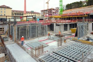  In der Spitze sind ca. 2.000 m² Noetop auf Stuttgarts größter Baustelle im Einsatz 