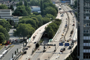  Sanierungsarbeiten an den Helbingbrücken – fotografiert vom Evonik-Gebäude 