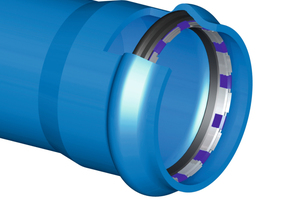  Beim Angerlock Restraint-System ist die Dichtung bereits bei der Produktion ein integraler Bestandteil des Rohres 