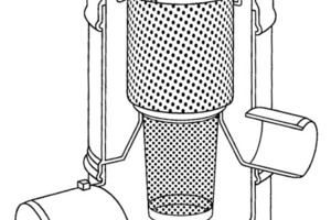  Wirbel-Fein-Filter WFF 150 mit eingehängtem Laub- und Schmutzfang. Eine Möglichkeit der Nachrüstung bei vorhandenen WISY-Anlagen, wenn durch Versickerung die Niederschlagsgebühr gespart werden sollGrafik: WISY 