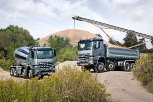  Der Mercedes Arocs wird mit sechs Fahrzeugen im April 2013 seine Kunden-premiere feiern 