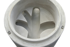  Für eine optimale Hydraulik wird das Gerinne individuell auf Kundenwunsch monolithisch gefertigt.  