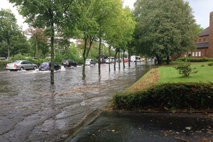  Extremer Starkregen in Münster, 28. Juli 2014, mit fast 300 l/m² in 7 Stunden.  