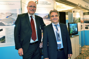  Michael Heiland, Geschäftsführer Lahmeyer Hydroprojekt  (rechts) und Dr. Wolf-Dietrich Wöhlert, Sachgebietsleiter Vertrieb, Vertragswesen und Unternehmensentwicklung 