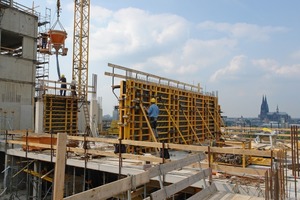  Auch in schalungstechnischer Hinsicht eine außergewöhnliche Baustelle: Das Pandion Vista im Kölner Rheinauhafen 