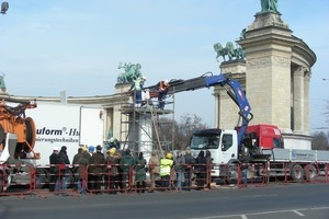  Unter dem Heldenplatz in Budapest wurde ein Eiprofil 900/600 mm im Schlauchliningverfahren grabenlos saniert 