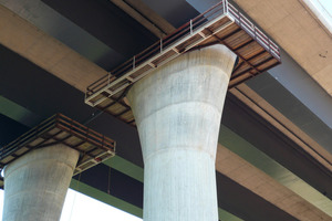  Für den Bau der Brückenpfeiler und der Fahrbahn lieferte Cemex knapp 18.000 Kubikmeter Beton.
((Kasten: Auf Cemex-Beton über das Sinntal)) 