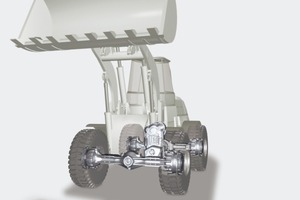  ZF bietet die unterschiedlichsten Komponenten für Baumaschinen - hier das Beispiel Radlader
 