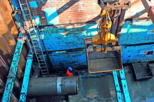  2 Sicheres Arbeiten in großen Tiefen: Das Einsatzgebiet des tiefergehenden Linearvebaus sind Baugruben für den Kanalbau, Schächte und Pressgruben bis in Tiefen von ca. 10 – 12 m 