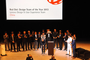  Zum Red Dot: Design Team of the Year wurde 2013 Lenovo ernannt. Der chinesische Computerhersteller erhielt die Auszeichnung für seine markante, vielfach prämierte Designsprache auf konstant hohem Niveau 