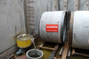  Die Stahlbetonvortriebsrohre wurden von der Schäfer Stahlbeton GMBH im Werk Rheinsheim gefertigt. Sie entsprechen den erhöhten Anforderungen der FBS-Qualitätsrichtlinie 
