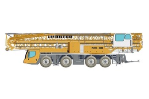  1 Der MK 88 von Liebherr ist besonders für den Einsatz als Taxi-Kran für kurzfristige Hebeaufgaben konzipiertFoto: Liebherr 