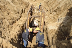  3 Verlegung im verbauten Rohrgraben auf Teilstücken aufgrund der Tiefe der Trasse sowie der örtlichen Baugrundverhältnisse 