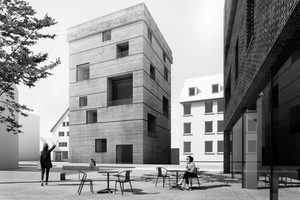  Preisträger Concrete Design Competition 2015/16: Mit der Umgestaltung eines Hochbunkers in ein Wohngebäude gelang Burak Ugurlu und Josef Elazzabi von der Bergischen Universität Wuppertal ein beeindruckender Beitrag zum Wettbewerbsthema METAMORPHOSIS. Mit unterschiedlich großen, neuen Öffnungen in der 2 Meter dicken Betonhülle stärken sie den skulpturalen Charakter und die Monumentalität des Bauwerks. 