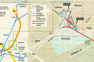  1 Schematische Darstellung der Infrastrukturprojekte am Flughafen Zaventem 