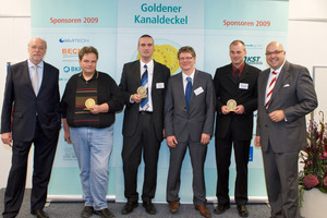  Preisträger 2009:Staatssekretär Dr. Alexander Schink, Stephan Ide, Stefan Müller, Brandenburg, Thomas Beiersdorf und IKT-Geschäftsführer Roland W. Waniek (v.l.n.r.)Fotos: IKT 